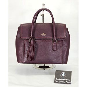 Kate Spade Women's Wine Leather McCall Street ‘Nicole’ Satchel Size Large 1881